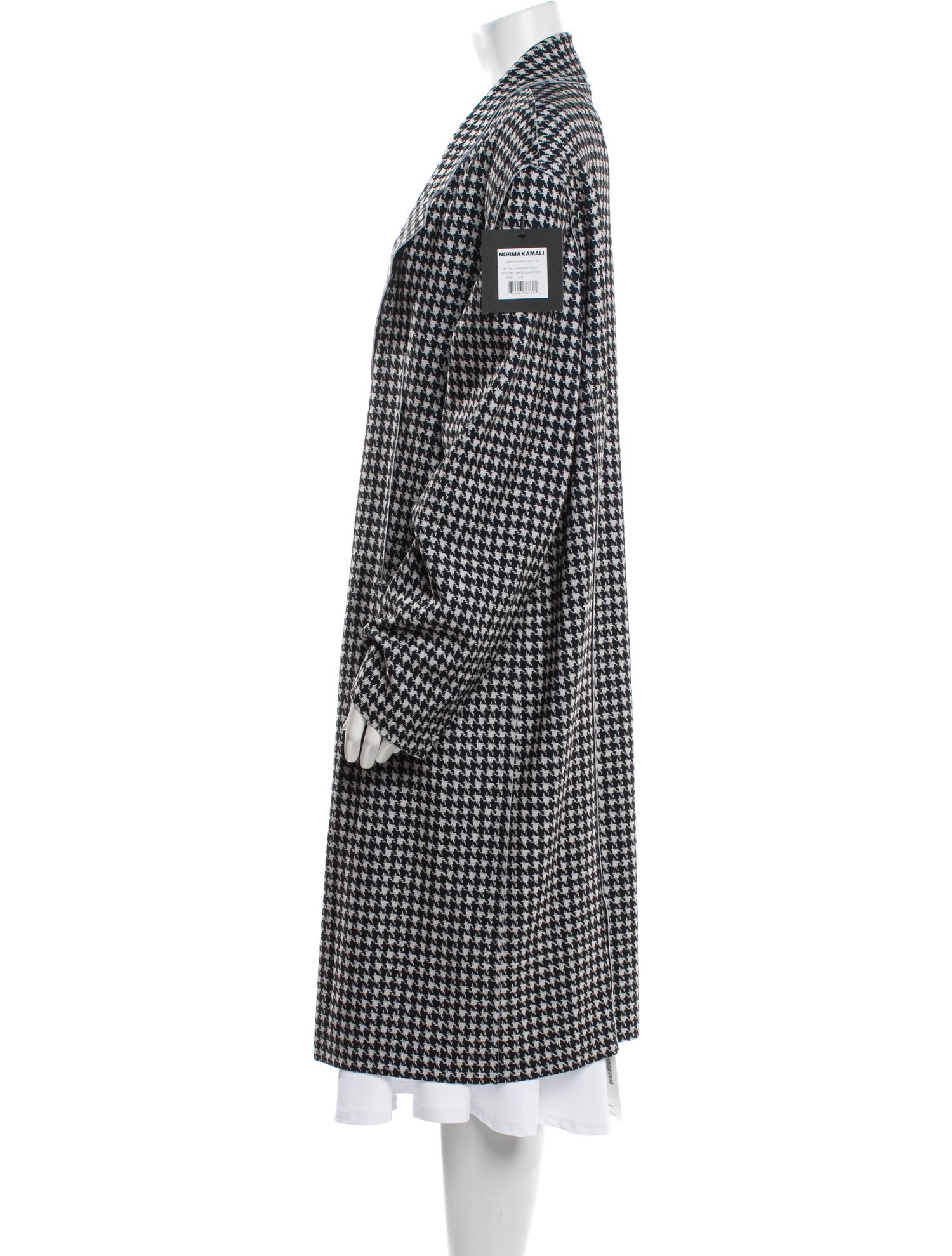 Norma Kamali Houndstooth Print Coat w/ Tags
