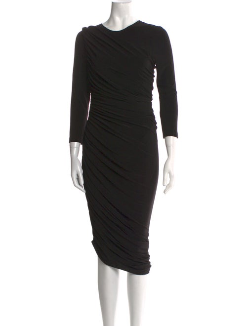 Norma Kamali Scoop Neck Midi Length Dress