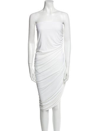 Norma Kamali Strapless Knee-Length Dress
