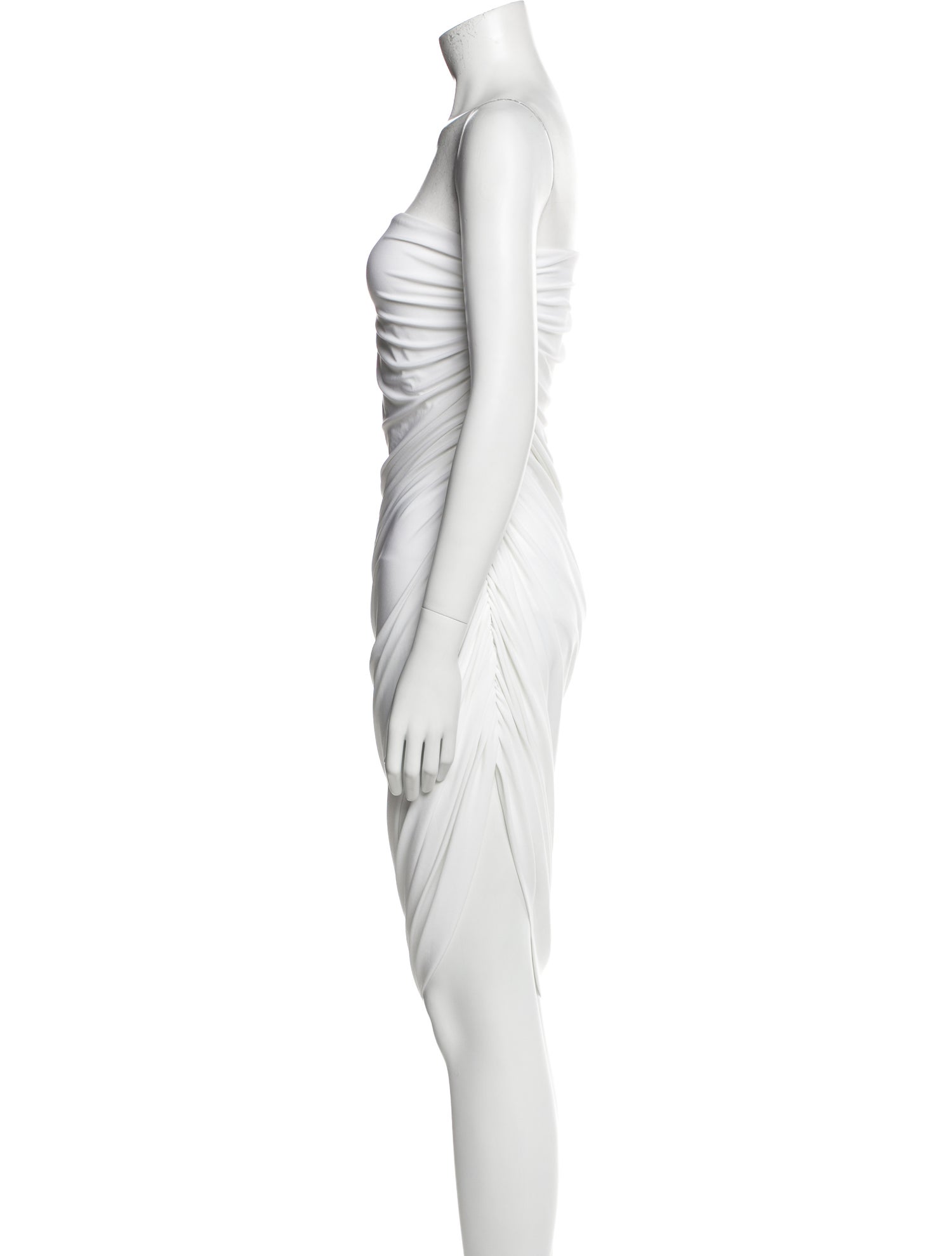 Norma Kamali Strapless Knee-Length Dress