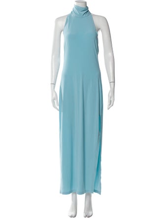 Norma Kamali Mock Neck Long Dress