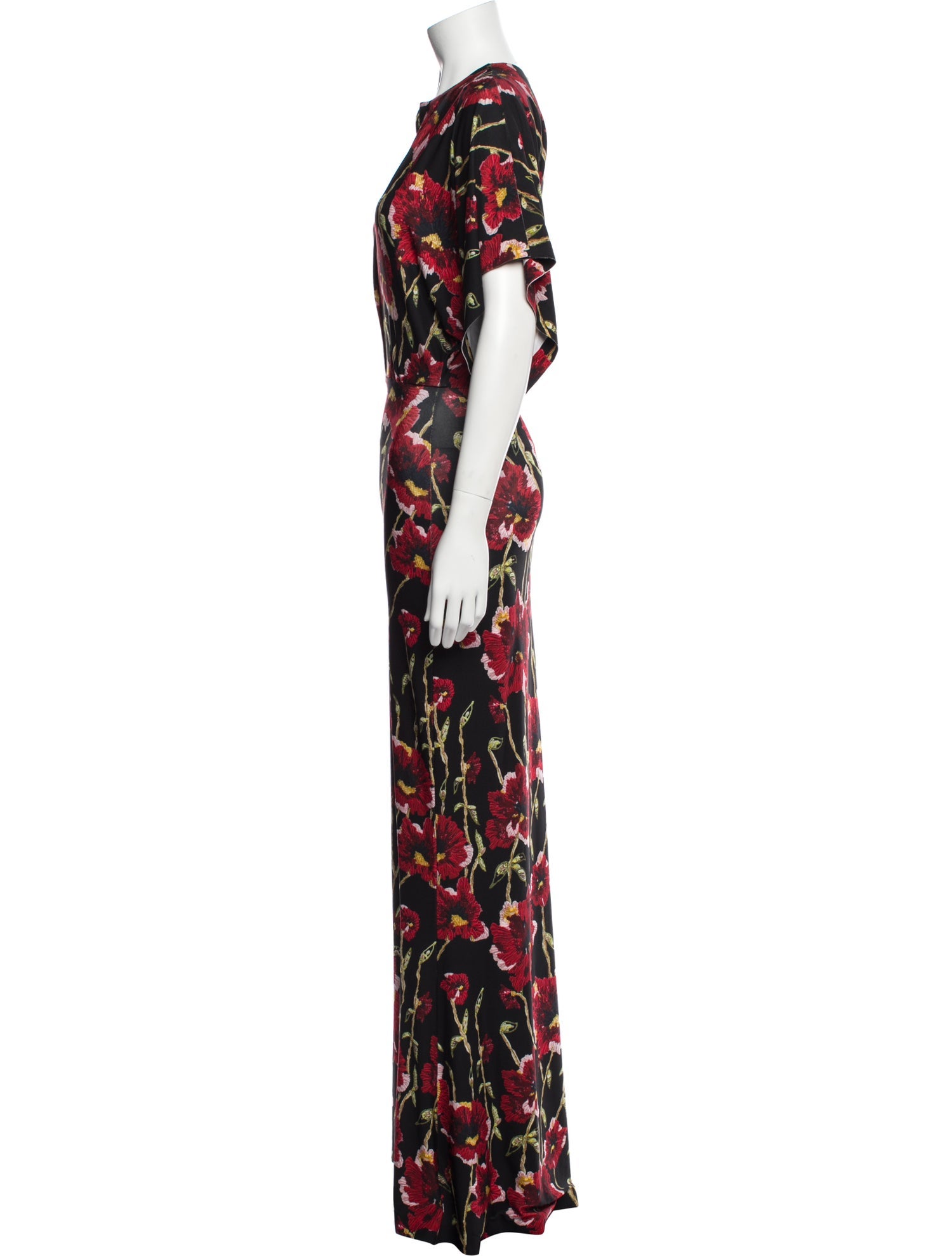 Norma Kamali Floral Print Long Dress