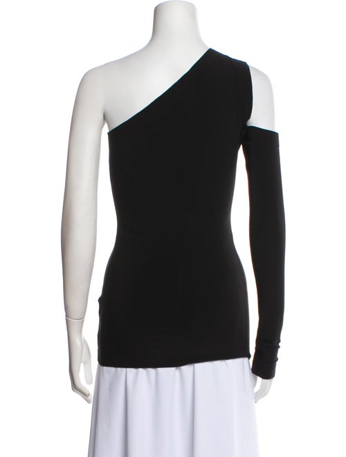 Norma Kamali One-Shoulder Long Sleeve Top