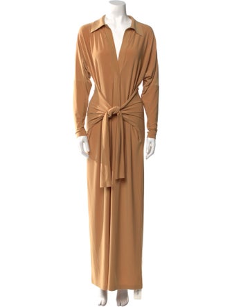 Norma Kamali V-Neck Long Dress