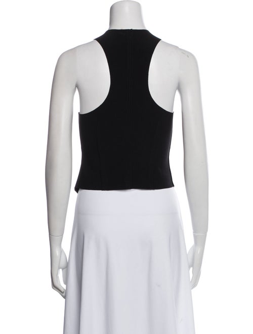 Norma Kamali V-Neck Sleeveless Crop Top