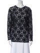 Norma Kamali Nylon Lace Pattern Blouse