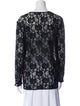 Norma Kamali Nylon Lace Pattern Blouse