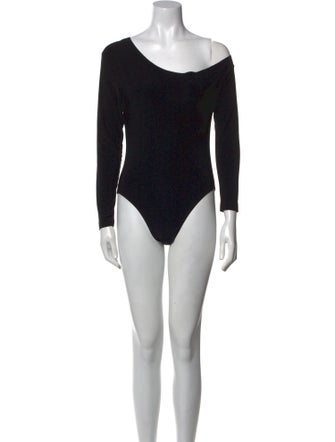 Norma Kamali Scoop Neck Long Sleeve Bodysuit