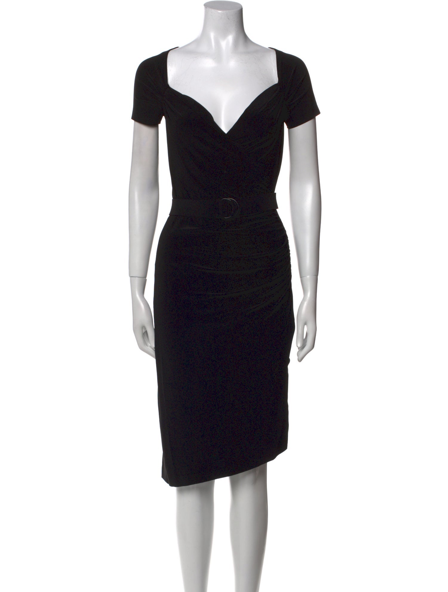 Norma Kamali V-Neck Knee-Length Dress