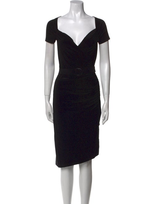 Norma Kamali V-Neck Knee-Length Dress