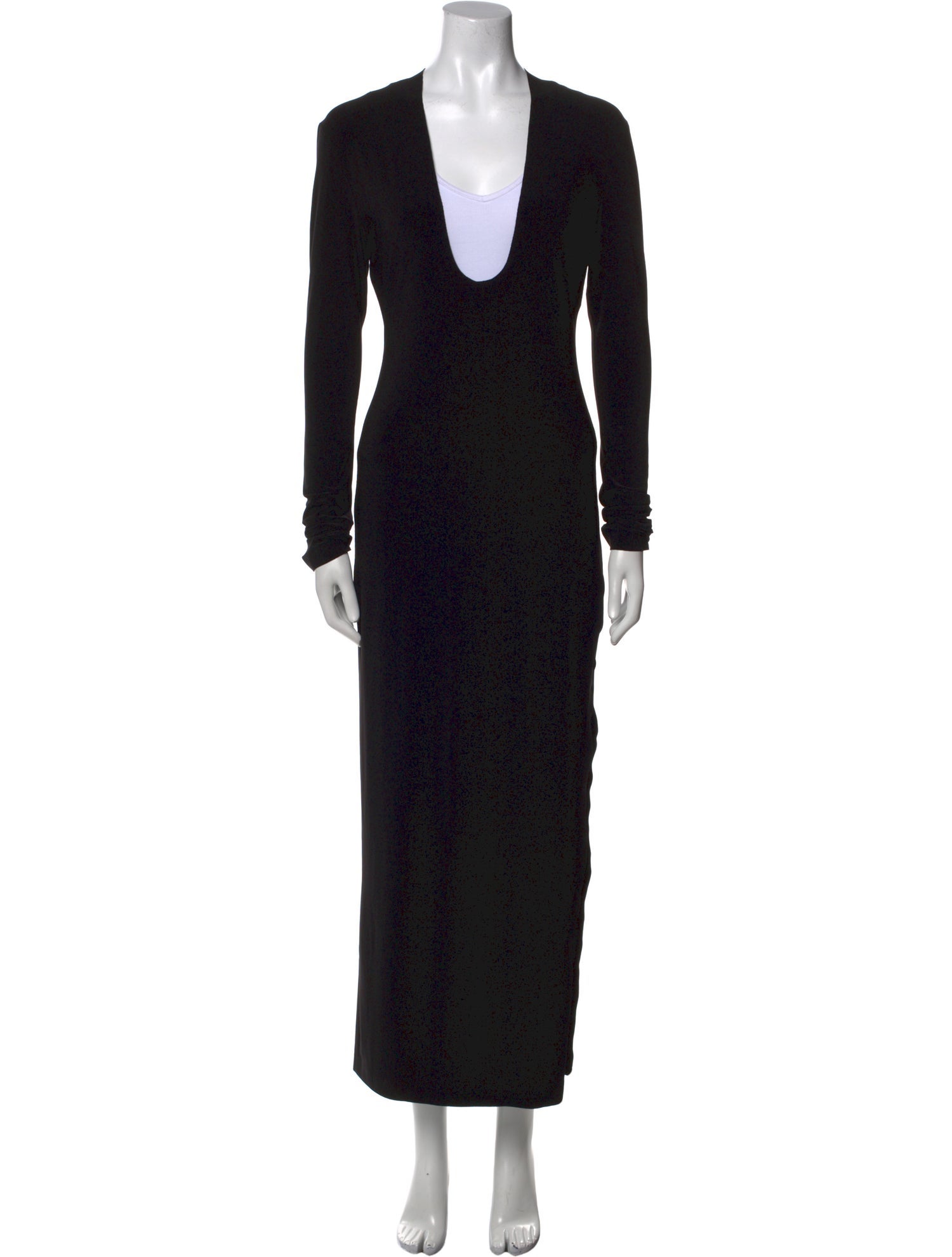 Norma Kamali V-Neck Long Dress