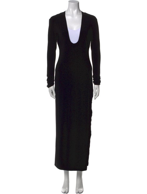 Norma Kamali V-Neck Long Dress