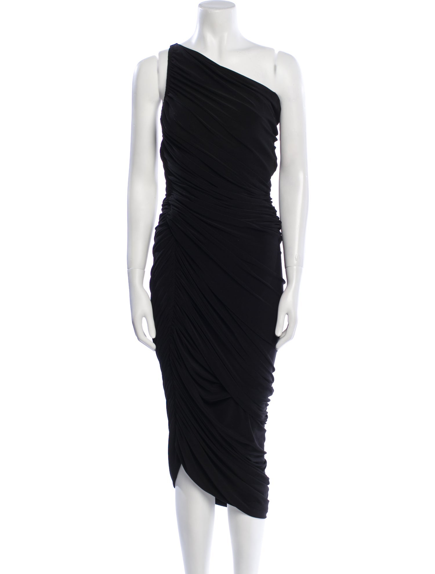 Norma Kamali One-Shoulder Midi Length Dress