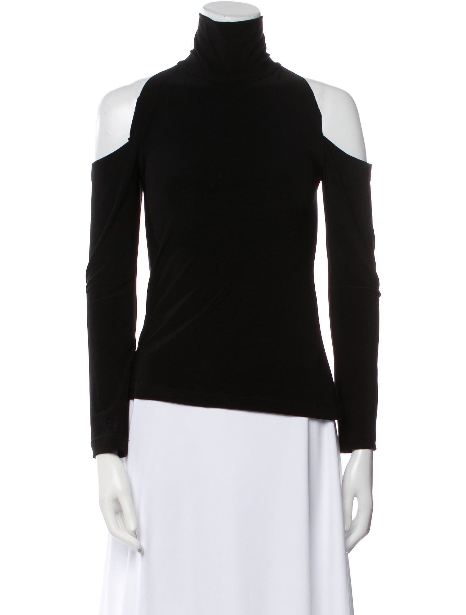 Norma Kamali Turtleneck Three-Quarter Sleeve Top