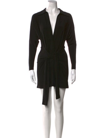 Norma Kamali V-Neck Mini Dress