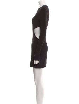Norma Kamali Crew Neck Mini Dress
