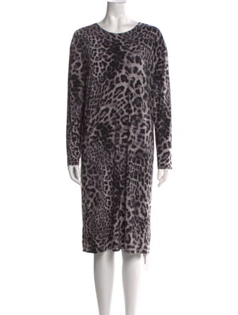 Norma Kamali Animal Print Knee-Length Dress