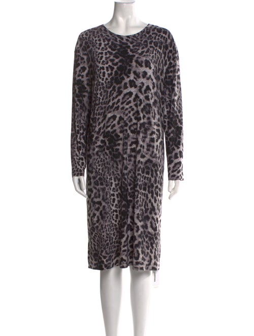 Norma Kamali Animal Print Knee-Length Dress