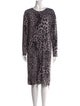 Norma Kamali Animal Print Knee-Length Dress