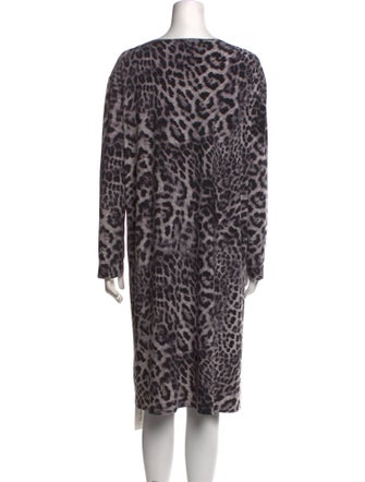 Norma Kamali Animal Print Knee-Length Dress