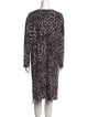 Norma Kamali Animal Print Knee-Length Dress