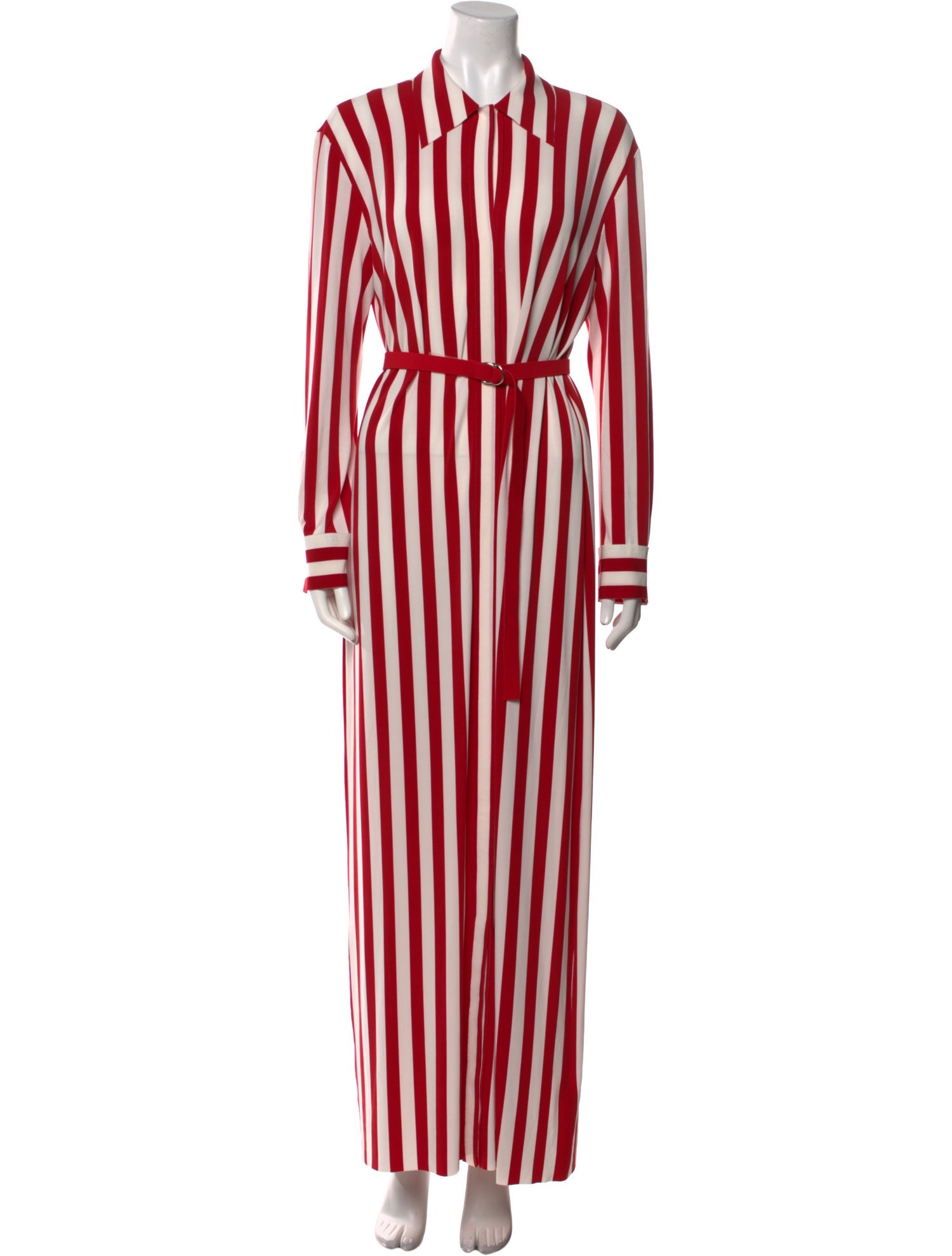 Norma Kamali Striped Long Dress