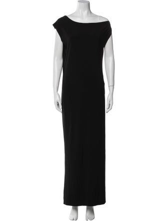 Norma Kamali Bateau Neckline Long Dress