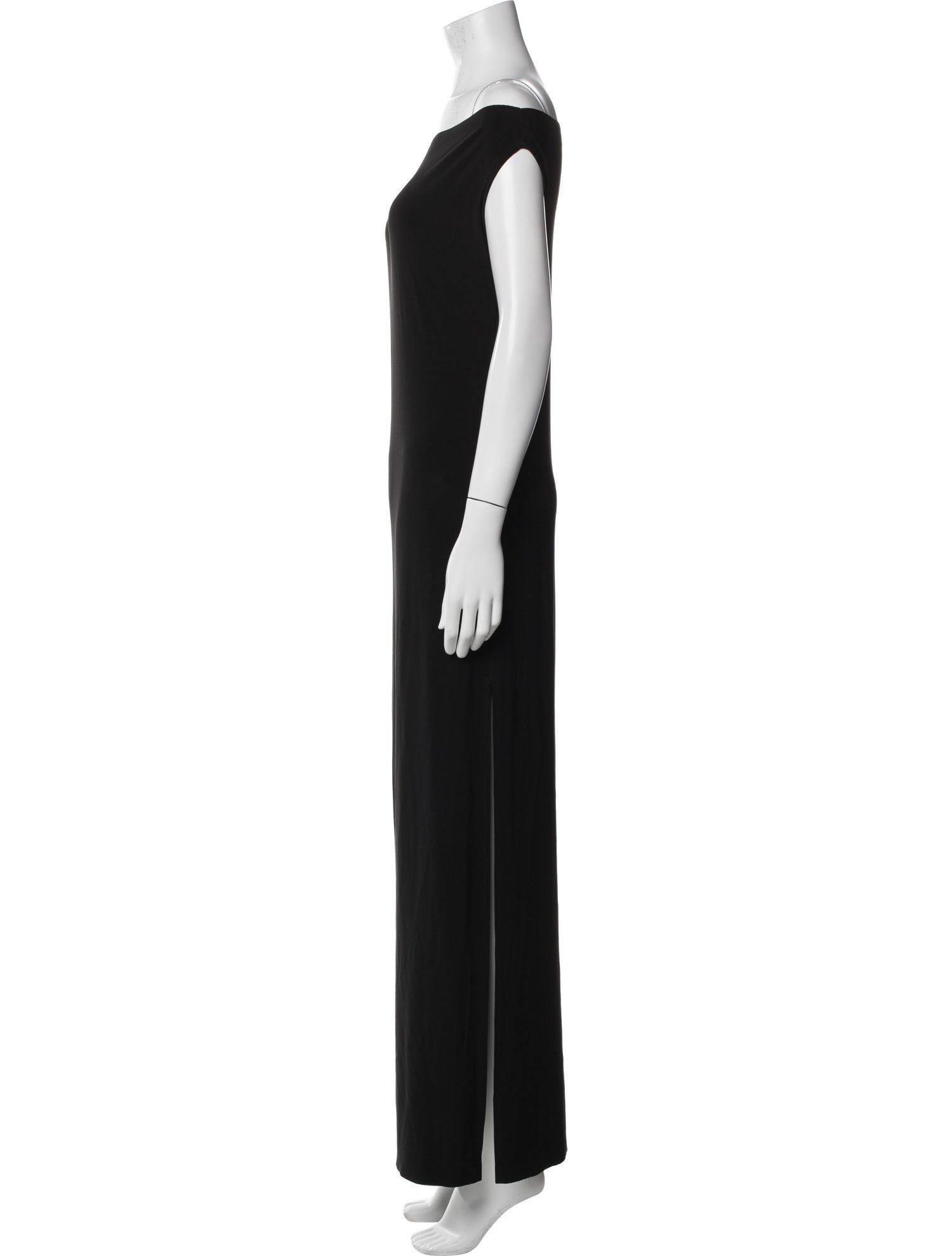 Norma Kamali Bateau Neckline Long Dress