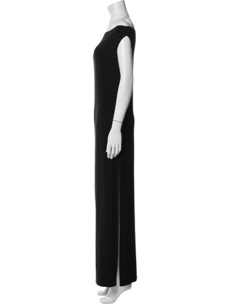 Norma Kamali Bateau Neckline Long Dress
