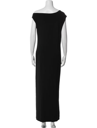 Norma Kamali Bateau Neckline Long Dress