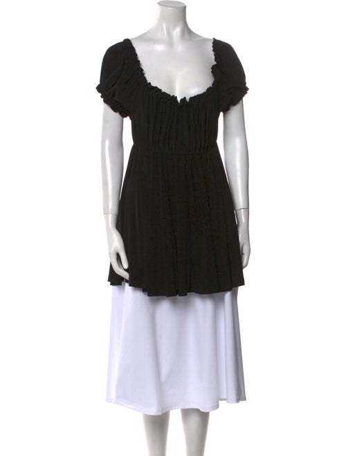 Norma Kamali Scoop Neck Short Sleeve Tunic