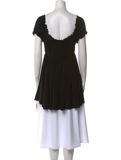 Norma Kamali Scoop Neck Short Sleeve Tunic