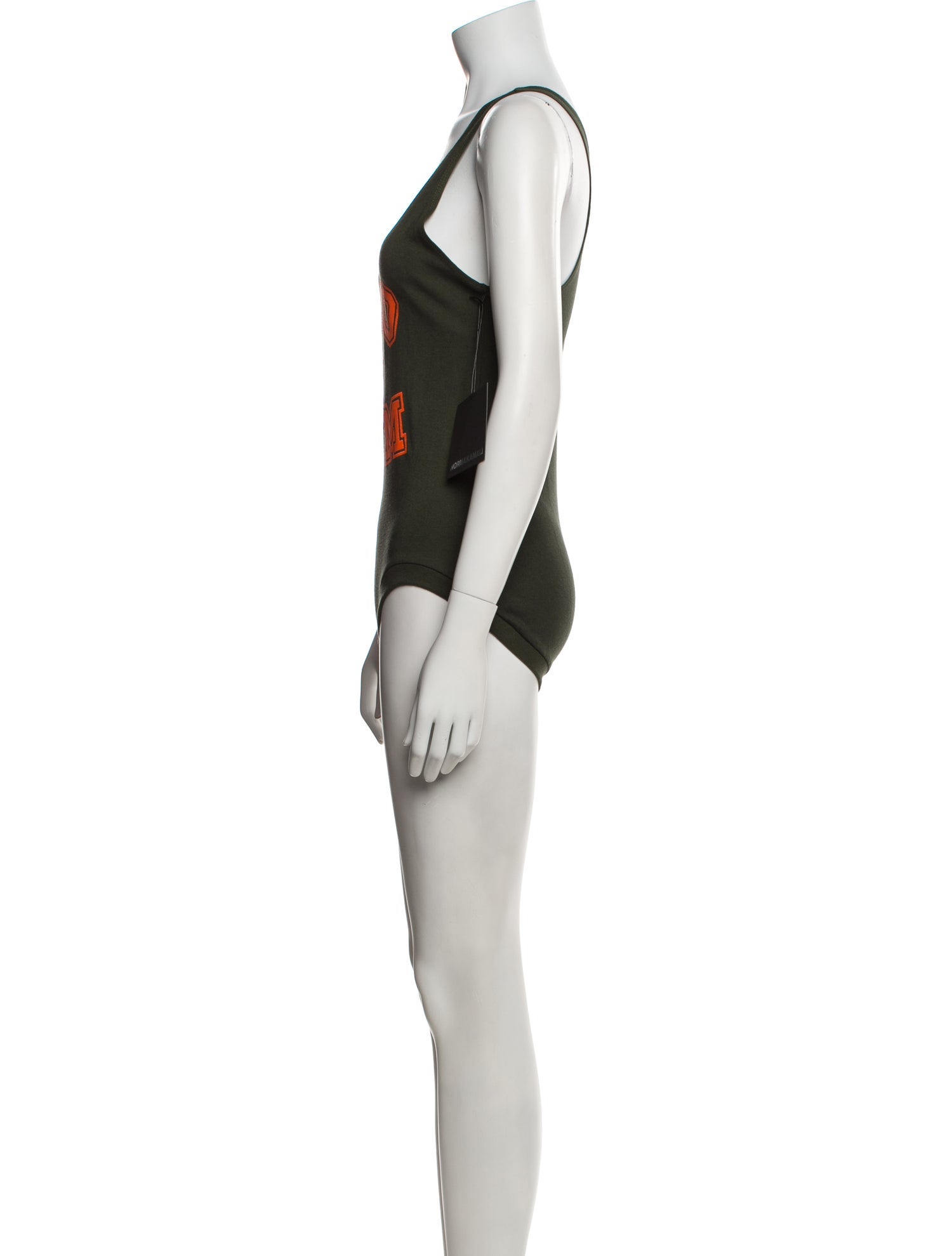 OMO Norma Kamali Vintage Graphic Print Bodysuit