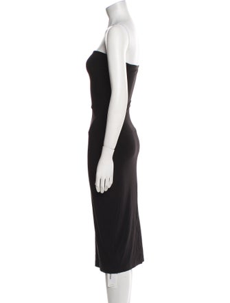Norma Kamali Strapless Knee-Length Dress