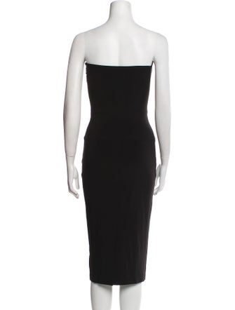 Norma Kamali Strapless Knee-Length Dress