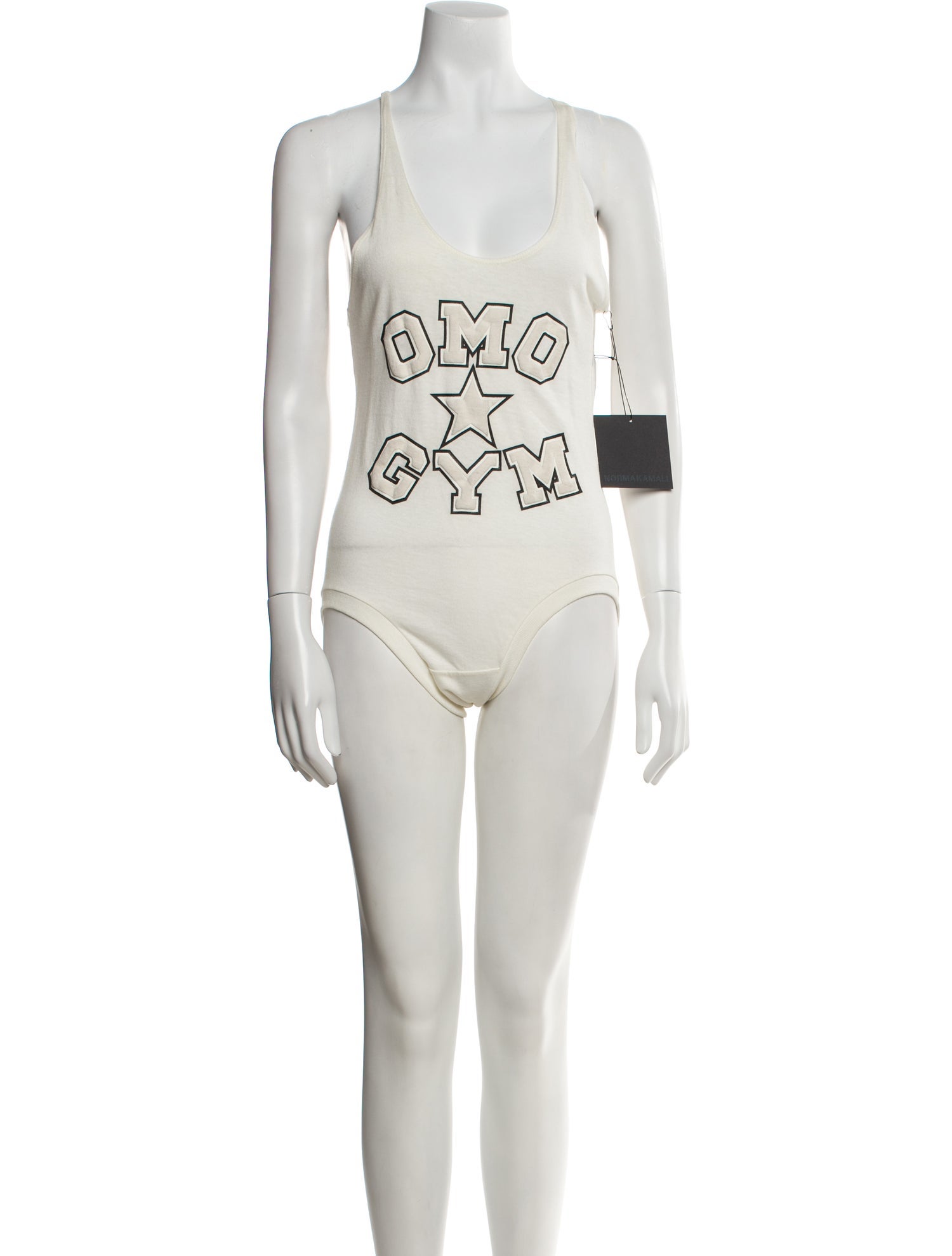 OMO Norma Kamali Vintage Graphic Print Bodysuit