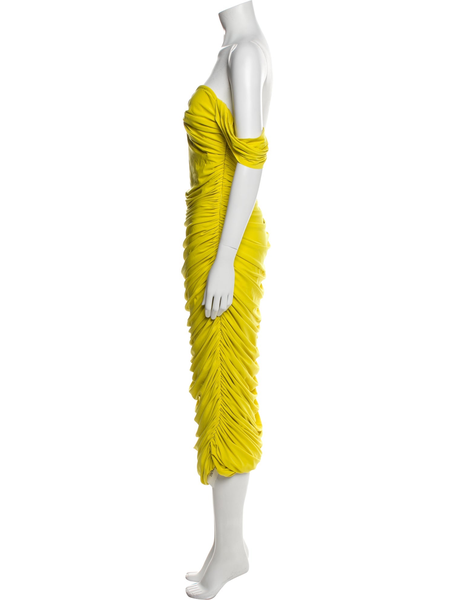 Norma Kamali Strapless Midi Length Dress