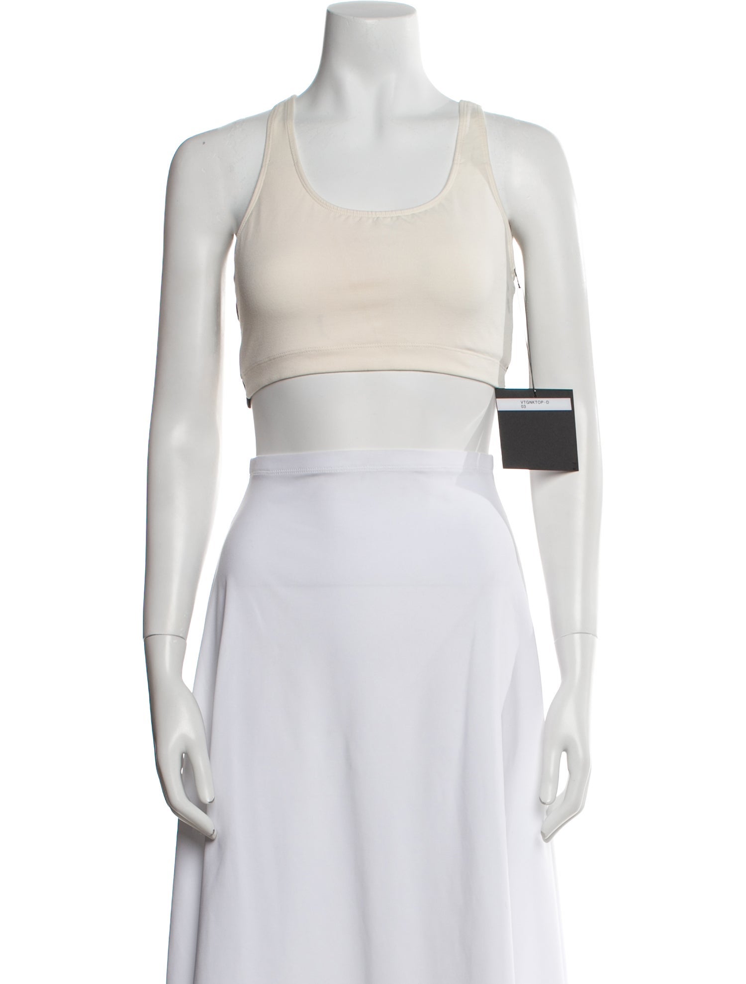 OMO Norma Kamali Vintage Scoop Neck Crop Top