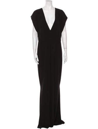 Norma Kamali V-Neck Long Dress