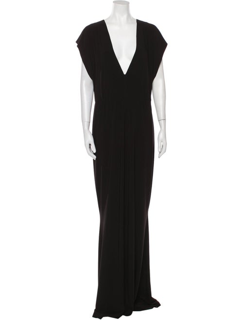 Norma Kamali V-Neck Long Dress