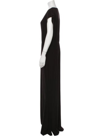 Norma Kamali V-Neck Long Dress