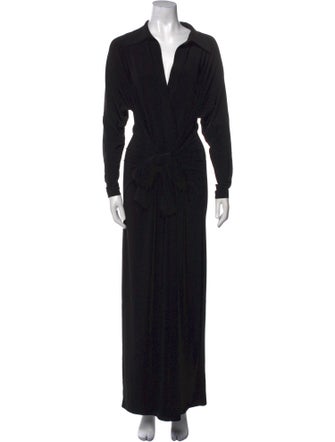Norma Kamali V-Neck Long Dress