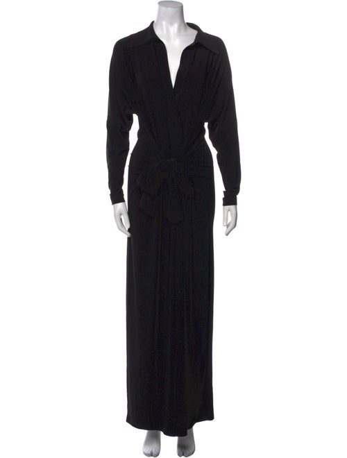 Norma Kamali V-Neck Long Dress