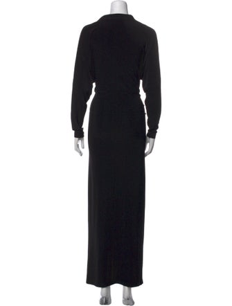 Norma Kamali V-Neck Long Dress