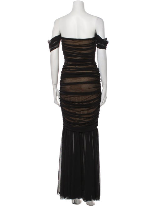 Norma Kamali Off-The-Shoulder Long Dress