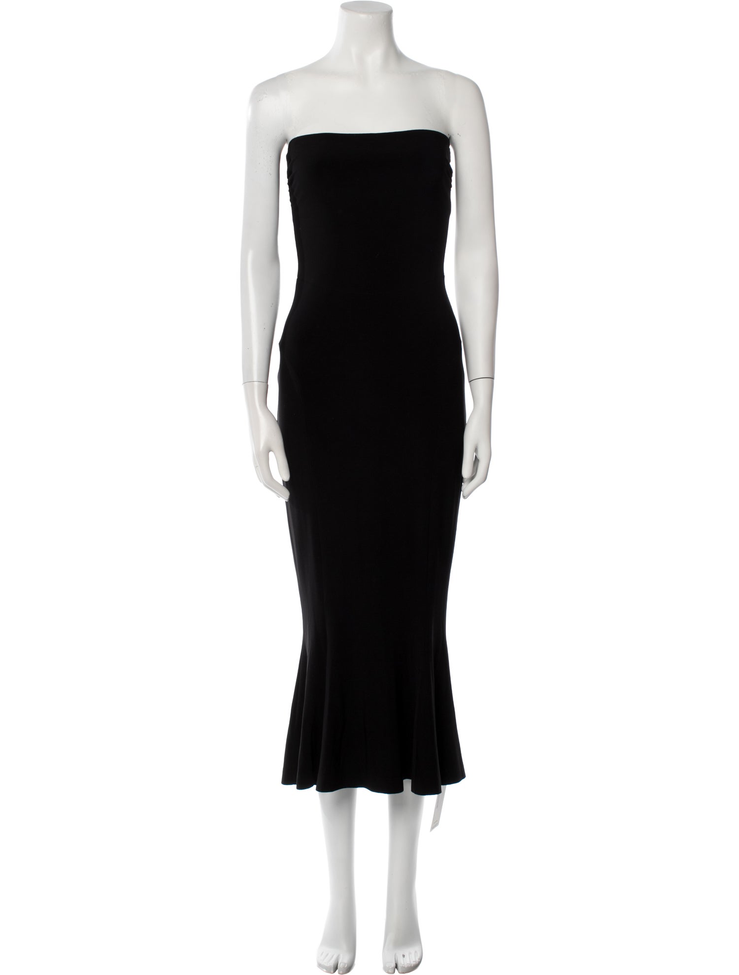 Norma Kamali Strapless Midi Length Dress