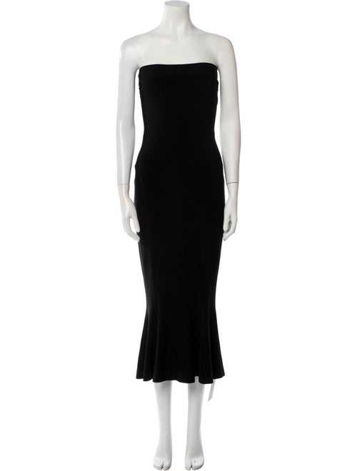Norma Kamali Strapless Midi Length Dress