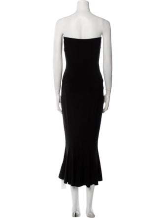 Norma Kamali Strapless Midi Length Dress