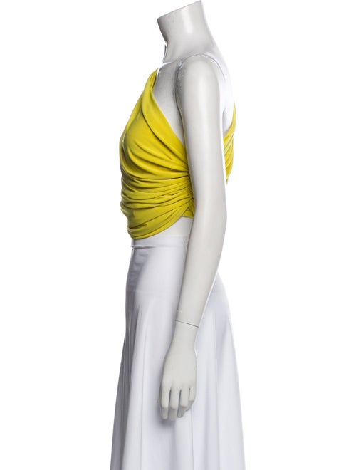 Norma Kamali One-Shoulder Sleeveless Crop Top