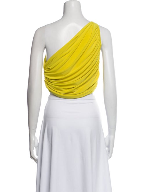 Norma Kamali One-Shoulder Sleeveless Crop Top